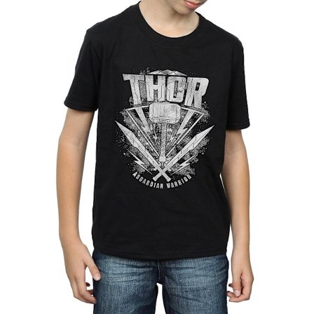 Thor: Ragnarok Boys Hammer Cotton Logo T-Shirt 7-8 år Svart