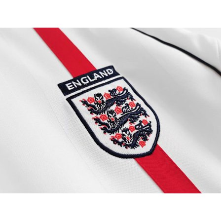2002 England Home Retro Shirt No.4 Gerrard No.7 Beckham Fotbollströja qd