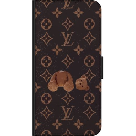 Kompatibel Tegnebogsetui til Samsung Samsung Galaxy Note10 Lite Luksuriøst monogrammønster med knust bamse i mørk modeæstetik