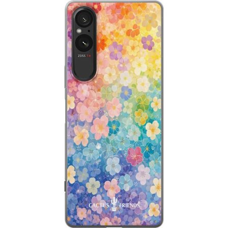 Yhteensopiva Puhelinkuori Sony Sony Xperia 5 V Cactus and Friends – RainbowBloom
