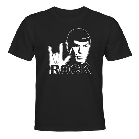 Spock Rock - T-SHIRT - BØRN sort Svart - 96 / 104