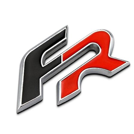 Rød/sort sæde Fr bogstaver bagagerumsmærke emblem til Ibiza Leon Mii Altea