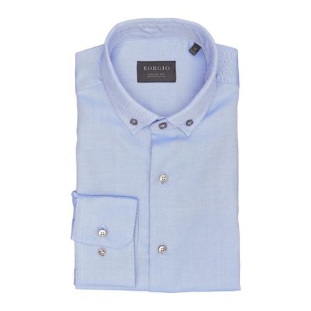 Borgio, koszula fasano długi rękaw classic fit 00210 Niebieski, Mężczyzna, Rozmiar: L