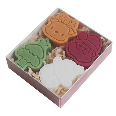 Kreativt julljus Snögubbe Pepparkakor Man Desktop Aroma Ljus Set Hemdekorationer Födelsedagspresent