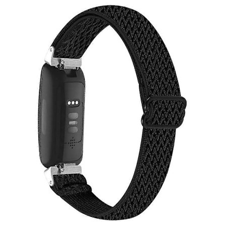 For Fitbit Inspire 3 Bølgeform Vevd Nylon Smart Klokkereim Erstatning Armbånd [DB]