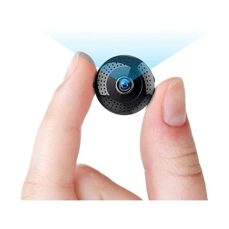 Mini Trådlös Wifi Kamera 1080P med Detektionsmikrofon Portabel Fick IP-Kamera för iPhone Android Smartphone Inomhus Utomhus Svart YEMAESRE