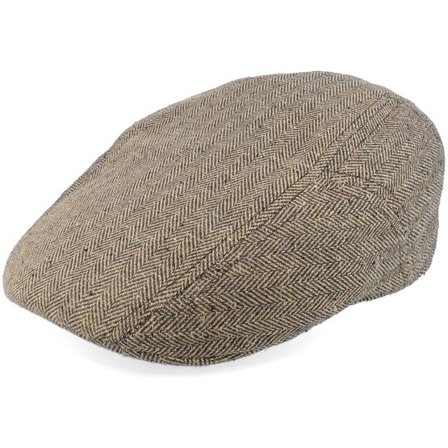 Stetson - Beige flatcap Keps - Ivy Silk/Cotton Tan Flat Cap @ Hatstore