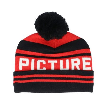 Picture - Red - pom - Beanie - Kids Karlittle B Red/Black Pom - Hatstore