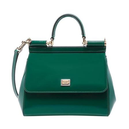 Dolce & Gabbana, Logo-Embossed Handbag Groen, Dames, Maat:ONE Size