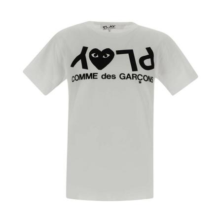 Comme des Garçons Play Logo Print T-Shirt Hvid, Herre T-shirts
