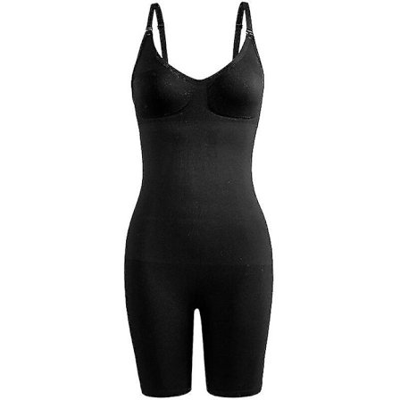 Dam Seamless Body Korsett Top Butt Lifter Shapewear Waist Trainer Midja Mage Korrigerande underkläder Korsett, svart