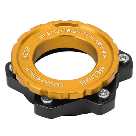 MEIJUN Centerlock til 6 Bolt Monteringsadapter Låsering Aluminiumslegering Akselnavadapter for Gjennomgående Akselnav Gull