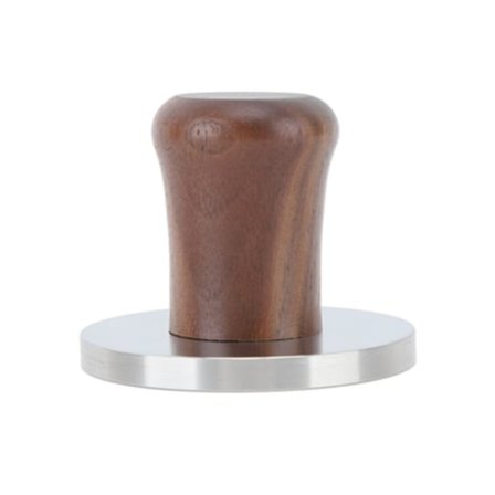 Kaffepress med trähandtag, rostfritt stål, avtagbar platt bas, kaffepulverhammare för hem, butik, present, 58 mm Aquaforge