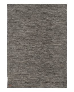 Ullmatta melerad Birka Antracit - 135x190 cm - KM Carpets