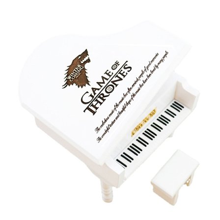 03 Musik "Game of Thrones" Vitt piano Trämusikdosa