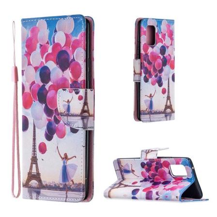 wonderland Samsung Galaxy A71 5G flip etui - Balloon Multicolor
