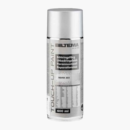 Biltema - Utbedringslakk Sølv, Tilsvarende Bilens Originallakk, Sprayflaske 400ml