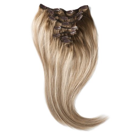 Rapunzel of Sweden Clip-on set 7 pieces 50 cm Dark Ashy Blonde Balayage B2.6/10.7, Hår, Børster & Accessories, Hair Extensions