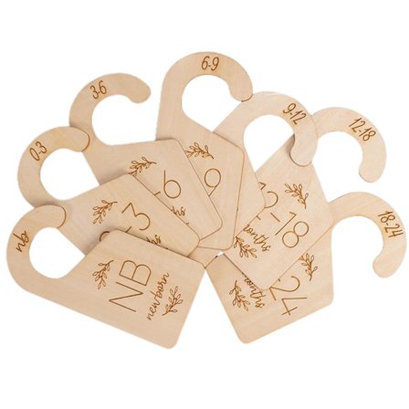 7-osainen puinen kaksipuolinen vauvan säilytysteline, paksuuntettu vauvan vaatekaapin säilytyssetti