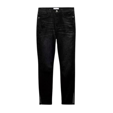 Frame, Straight Trousers Zwart, Dames, Maat:W24