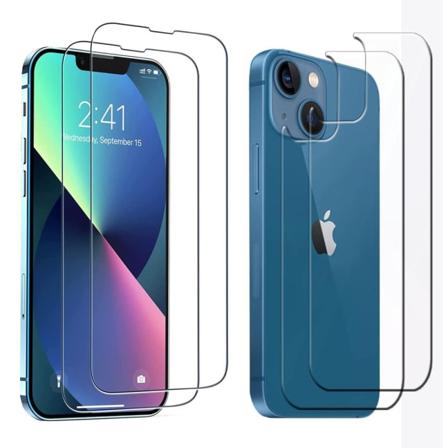 2-Pack iPhone 14 Plus Fram- & Baksida Skärmskydd 0,3mm Transparent
