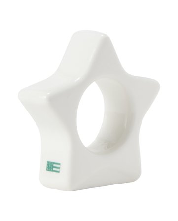 Lexington Star servietring i stentøj, hvid