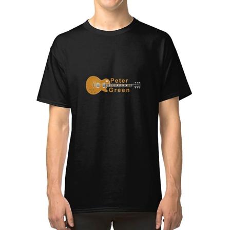 Peter Green T-shirt med elektrisk gitarrdesign XL