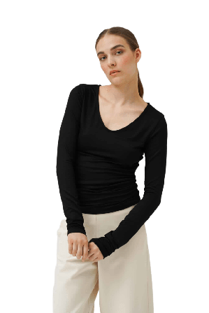 Residus Bay Top - Black T-shirts & toppar Dam Svart XL