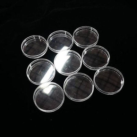 90mm Petri-malja 5 kpl Botes De Ptri En Verre Avec Couvercles Plat De Culture De Laboratoire [XC]