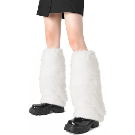 Fuskepels fuzzy leggvarmere furry støveltrekk for kvinner varme fuzzy støvelmansjetter støvelermer leggvarmere for festkostymer