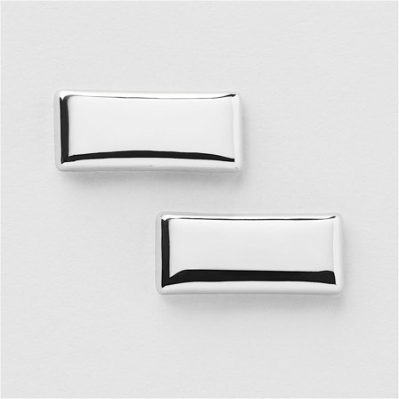 Rectangle Studs - VERSILBERTES MESSING