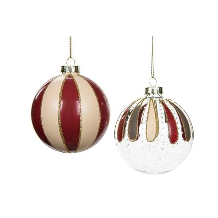 Julgranspynt Glaskula Cirkus Mix 8cm 4-pack