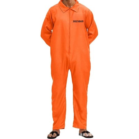 Halloween cosplay-kostymer for fanger, fengselsuniformer, oransje kjeledress for fanger C modell 3825869 C modell 3825869{FY}