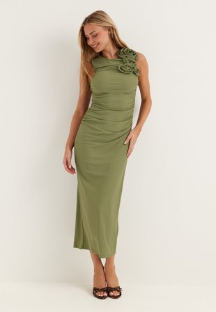 YAS - Yasdona Sl Long Dress - Oil Green