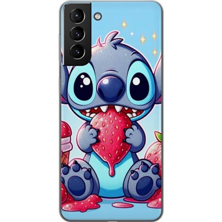 Kompatibelt Mobildeksel til Samsung Galaxy S21+ 5G Stitch jordbær