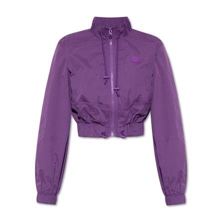 Kenzo, Cropped jacket with logo Paars, Dames, Maat:S
