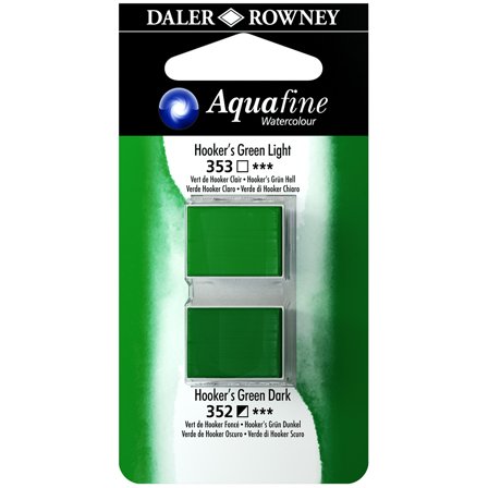 Aquafine Aquarelle Half-pan Duo Hookers Green Light/Hookers Green Dark
