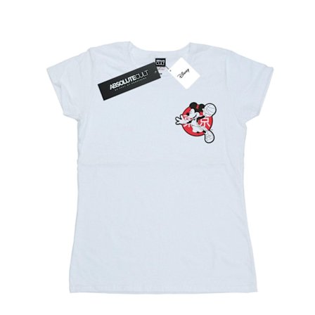 Disney Dam/Kvinnor Mickey Mouse Dunking Bomull T-shirt L Vit