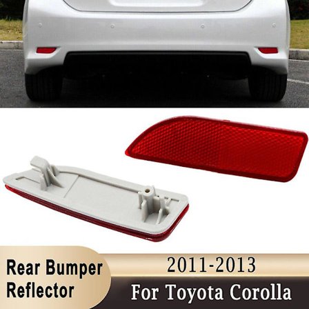 Bakre støtfangerreflektor for Toyota Corolla 2011-2013 Abs Bakre reflektor Signallys (uten pærer) 8191002130, 8192002030