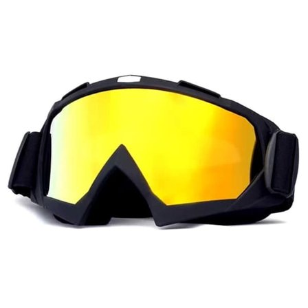 Skibriller Guld Spejlglas Mat Sort