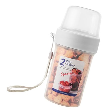 Bærbar matbeholder med 2 lag oppbevaring, tetningsboks for yoghurt, salat, frukt, snacks.C