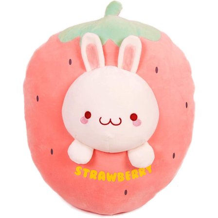 45 cm Kanin Plysch Kudde Söt Jordgubbe Gosedjur Kawaii