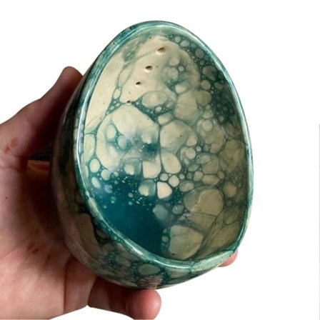 Keramik Urte Stripper Skål, 2025 Ny Urte Stripper Skål Keramisk, Håndlavet Urte Stripper Værktøj til Opvaskemaskine og Mikroovn (FMY)