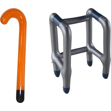 SDIGV Oppblåsbar Ramme Oppblåsbar Spaserstokk for Voksne Bursdag Pensjon Nyhet Spøk Dekorasjoner Vits Gaver Menn Kvinner Bestefar Bestefar Utkledning 