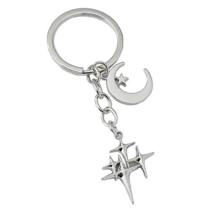 Harajuku Y2k Halvmåne Stjerne Nøkkelring for Kvinner Søt Kul Trend Mote Anheng Vintage Estetiske Tilbehør Gave