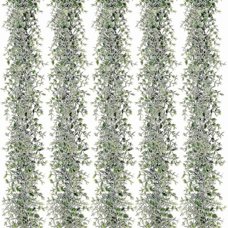 5 Pakker 30ft Kunstig Eukalyptus Girlander Grønt Plantefletninger Kunstige Hengende Planter For Bryllup Bord