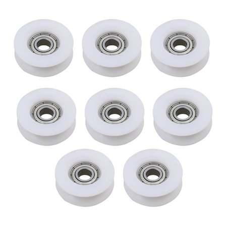 8 stk. dør- og vinduesstyreskinne kugleleje U-form 6x23x7,2mm