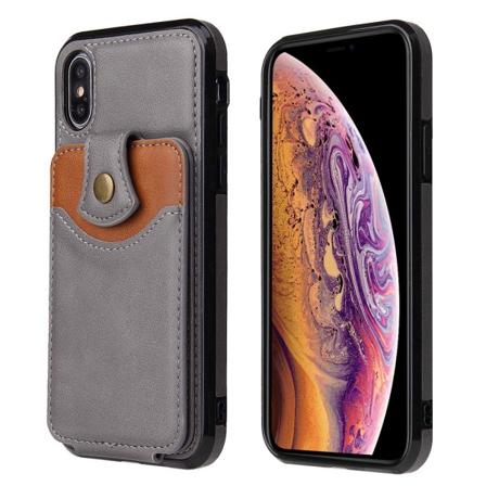 Robust Skal med Korthållare - iPhone XR Grå