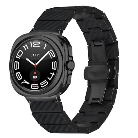 Kompatibel med Samsung Galaxy Watch 8 Carbon Fiber Urrem - Stilfuldt og Let