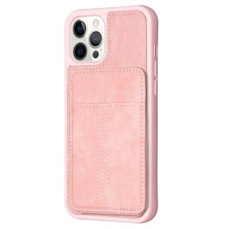 BF28 iPhone 15 Pro Max Case with Card Holder - Pink